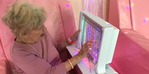 Patient enjoying sensory room