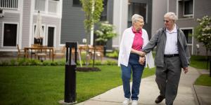 Couple walking together